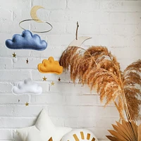 Cloud & Star Mobile - Blue, Ocher & White