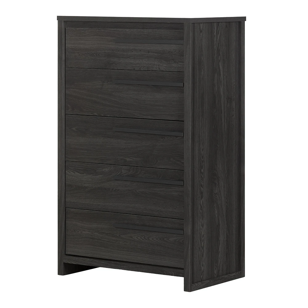 Tao 5-Drawer Chest Grey Oak by South Shore Furniture