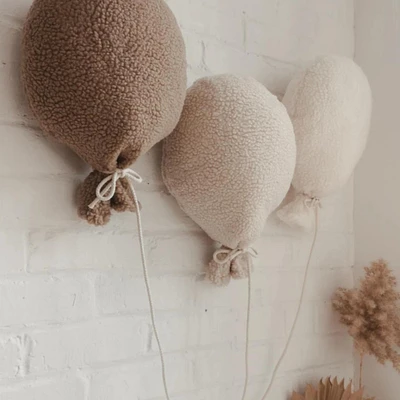Fabric Balloons, Set of 3 - Cream, Beige and Moka
