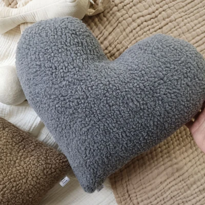 Heart Pillow - Grey