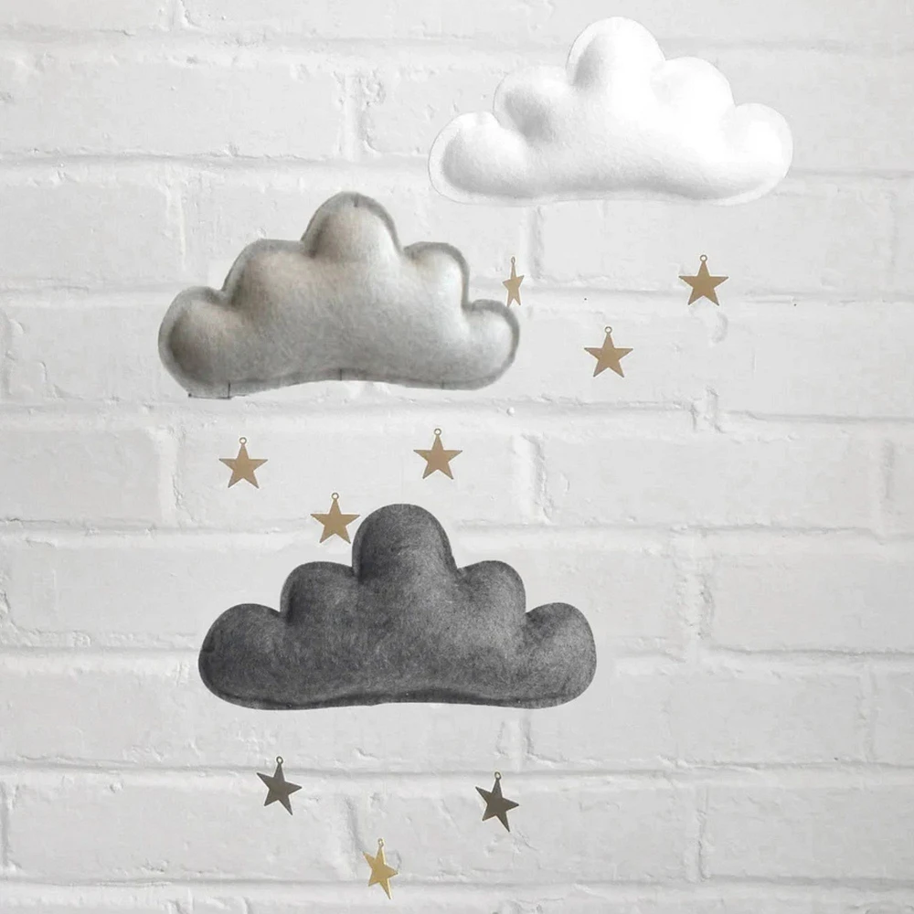 Cloud & Star Mobile - White, Grey & Charcoal
