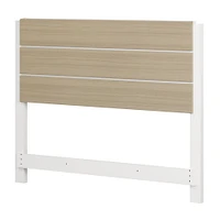 Munich Full Headboard in White and Soft Elm by South Shore Furniture