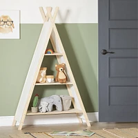 Sweedi Scandinavian Shelving Unit for kids in White and Natural Wood by South Shore Furniture