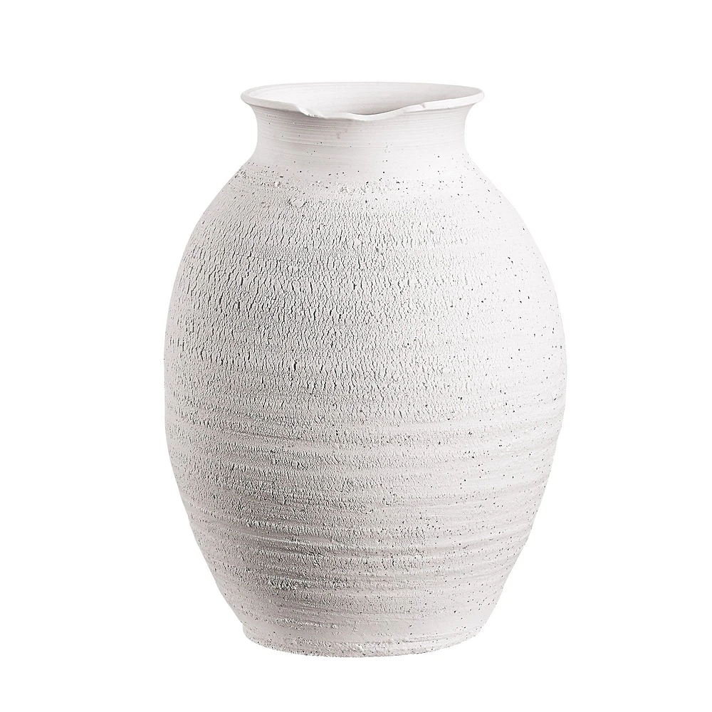 Vase Zeb en céramique couleur blanche