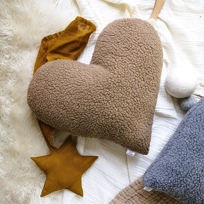 Heart Pillow - Brown