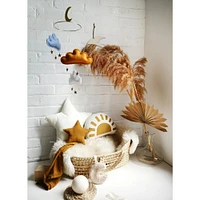 Cloud & Star Mobile - Blue, Ocher & White