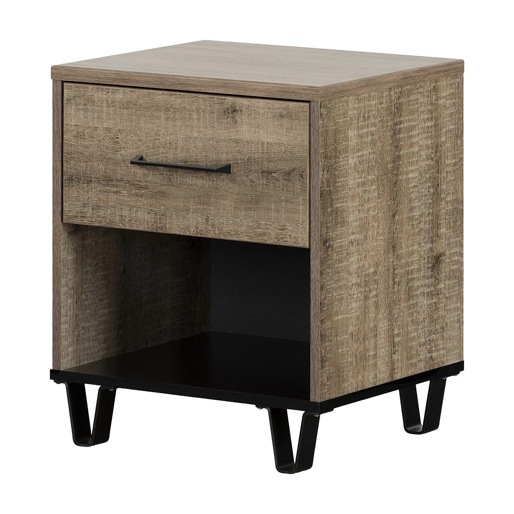 Arlen 1-Drawer Nightstand Weathered Oak by South Shore Furniture