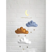Cloud & Star Mobile - Blue, Ocher & White
