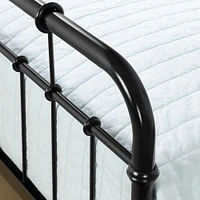 Cotton Candy Twin Metal Platform Bed with Headboard and Footboard by South Shore Furniture - Black