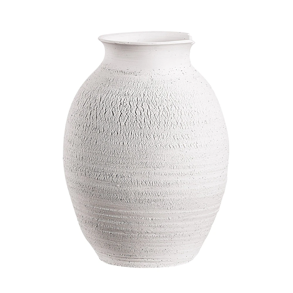 Vase Zeb en céramique couleur blanche