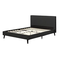 South Shore Furniture Musano Queen Upholstered Complete Bed - Matte Charcoal