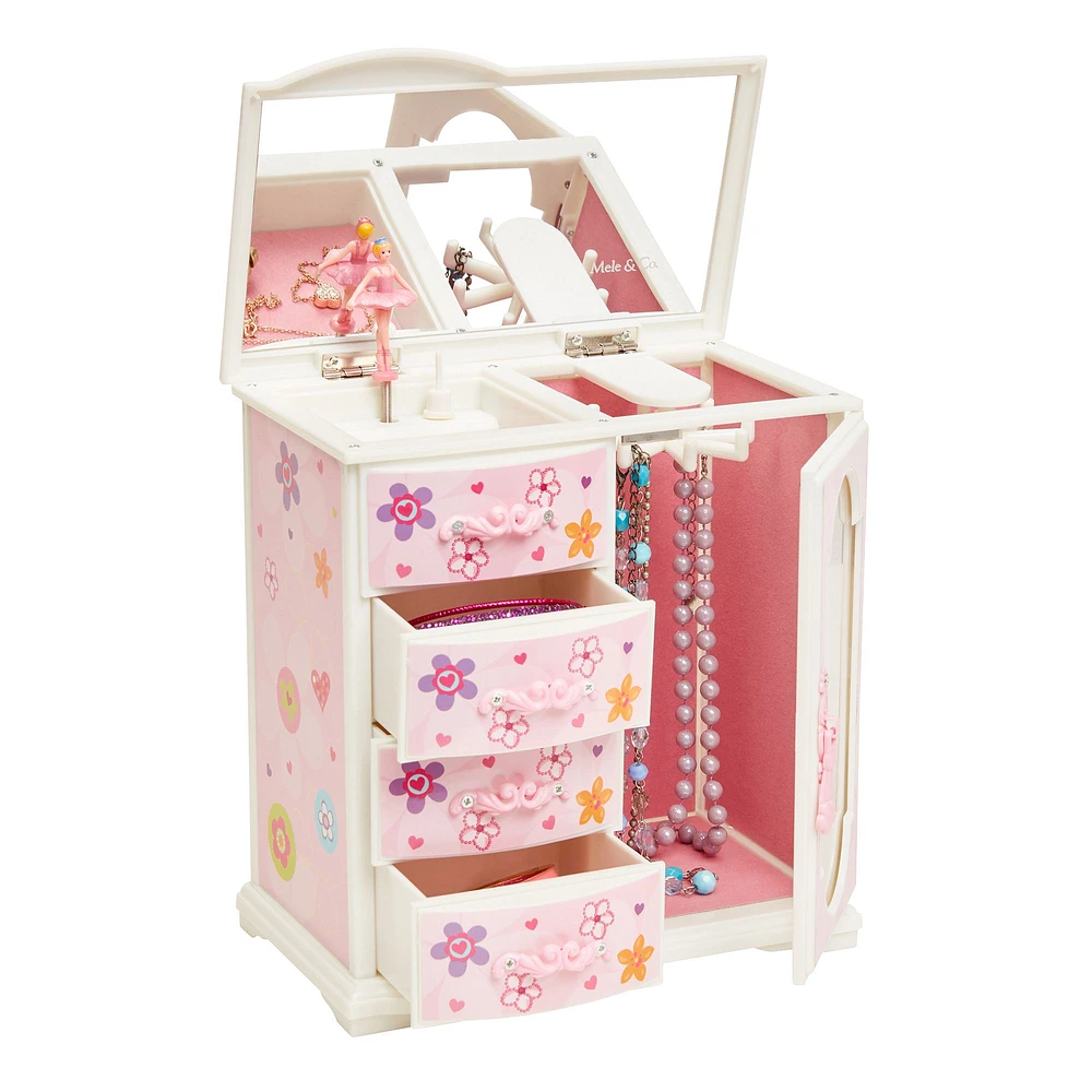 Mele and Co Kelly Musical Ballerina Jewellery Box - Pink