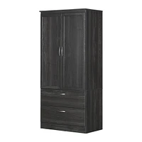 Acapella Wardrobe Armoire Grey Oak by South Shore Furniture