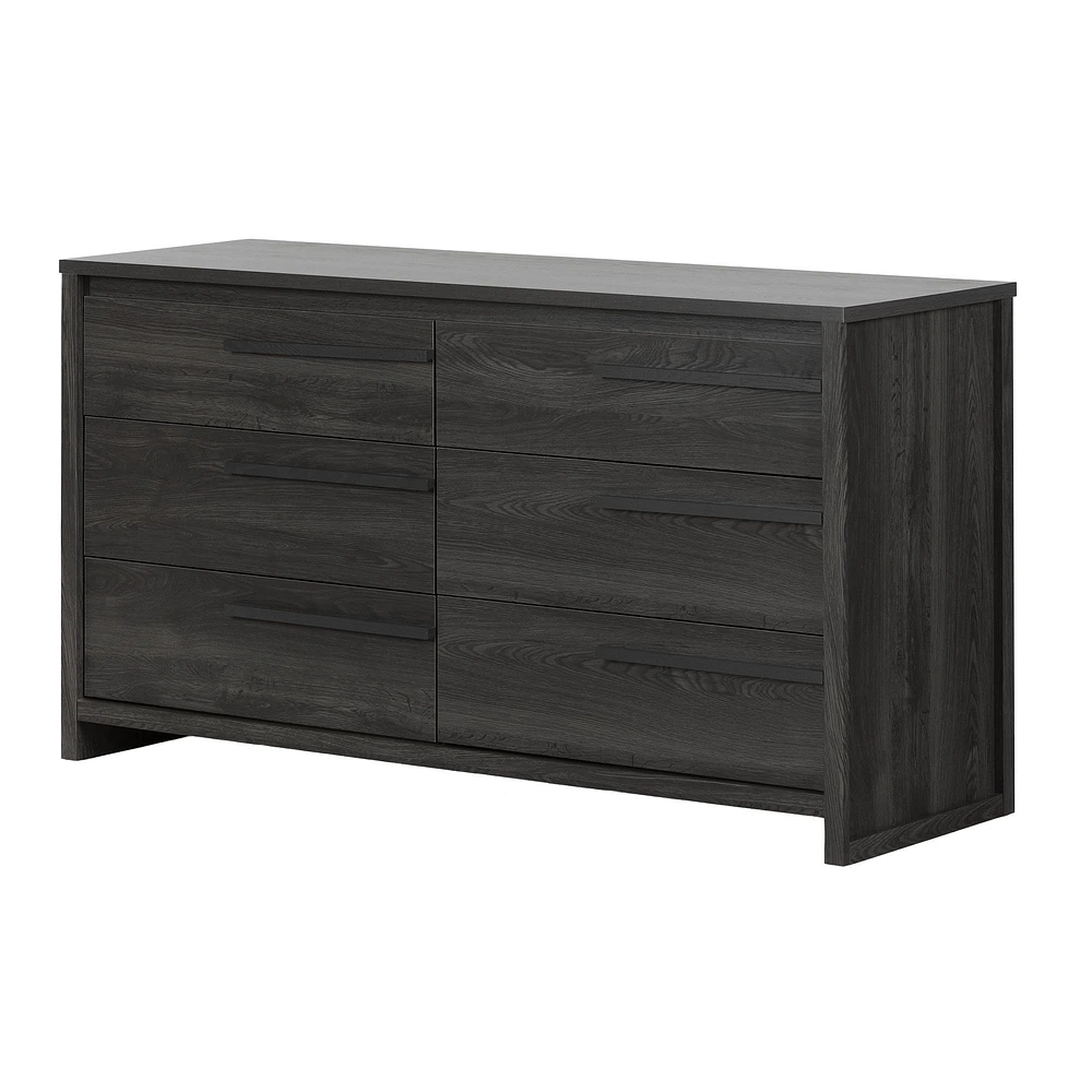 Tao 6-Drawer Double Dresser Grey Oak by South Shore Furniture