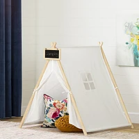 Sweedi Scandinavian Chalkboard Play Tent with White and Natural by South Shore Furniture