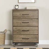 Arlen 4-Drawer Chest in Weathered Oak by South Shore Furniture