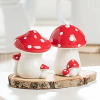 Red Dot Mushroom Salière et poivrière - 2,5 po