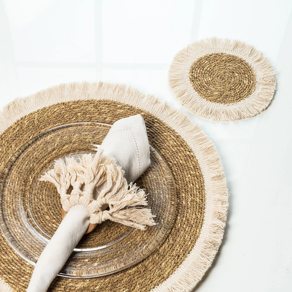 Fringed Round Placemat