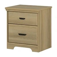 South Shore Furniture Versa 2-Drawer Nightstand - Natural Ash