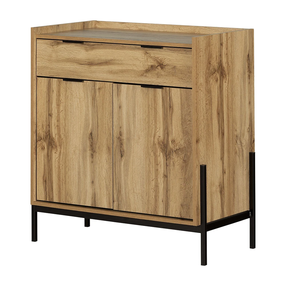 South Shore Furniture Mezzy Storage Cabinet with Drawer Nordik Oak