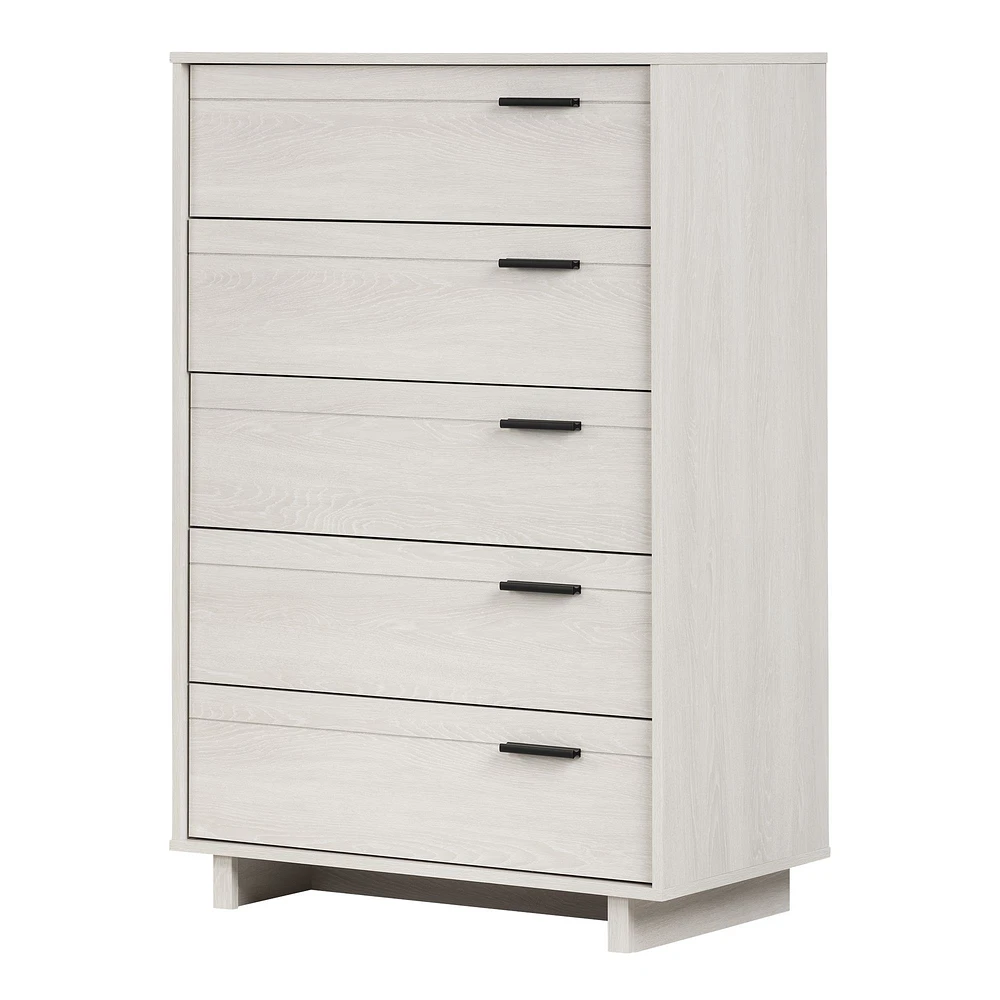 Fynn 5-Drawer Chest Dresser Winter Oak by South Shore Furniture