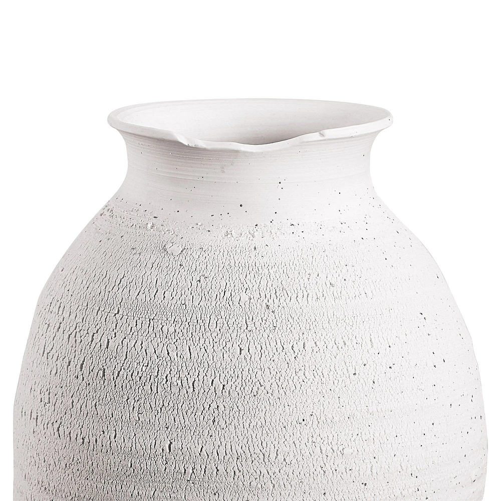 Vase Zeb en céramique couleur blanche