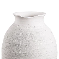 Vase Zeb en céramique couleur blanche