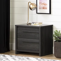 Tao 2-Drawer Nightstand in Grey Oak by South Shore Furniture