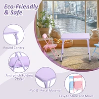 Ensemble de table et chaises pliables pour enfants, ensemble de 3 - Pastel