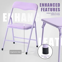 Kids Folding Table and Chairs Set, Set of 5 – Pastel