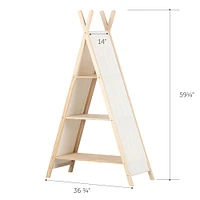 Sweedi Scandinavian Shelving Unit for kids in White and Natural Wood by South Shore Furniture