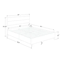 Hype Queen Upholstered Complete Platform Bed Green by South Shore Furniture