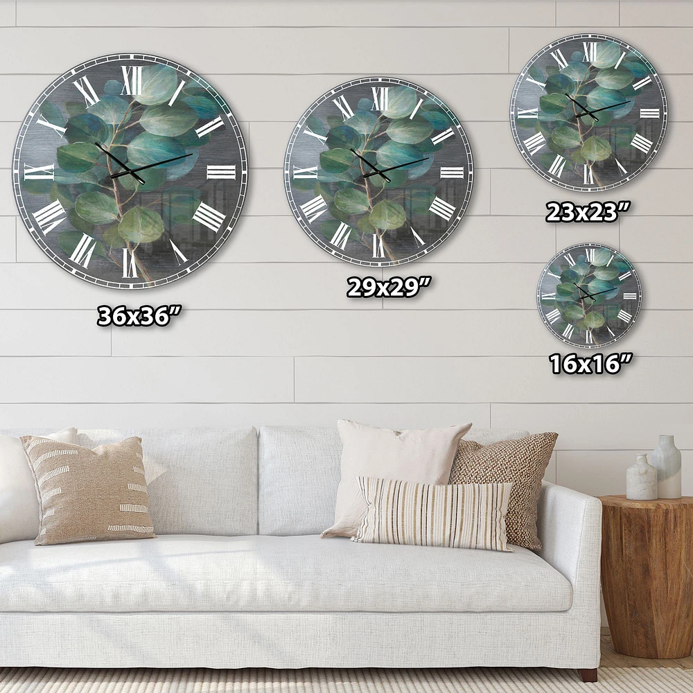 Fresh leaves I Wall Clock