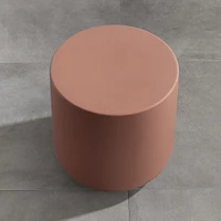 Dalya Round Outdoor Side Table Burnt Orange by South Shore Furniture