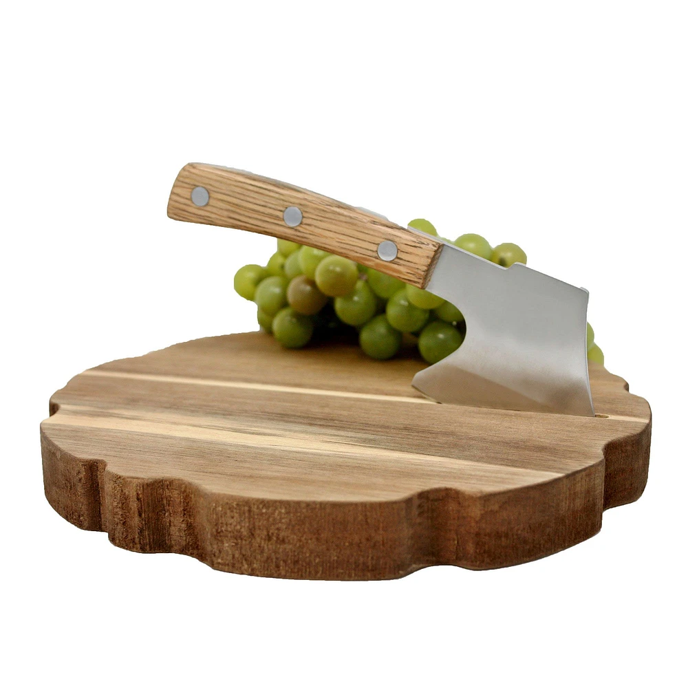 Wood Cheese Board and Chopper