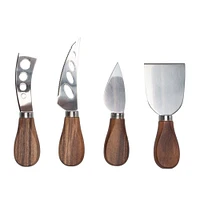 Set of 4 Acacia Cheese Knives