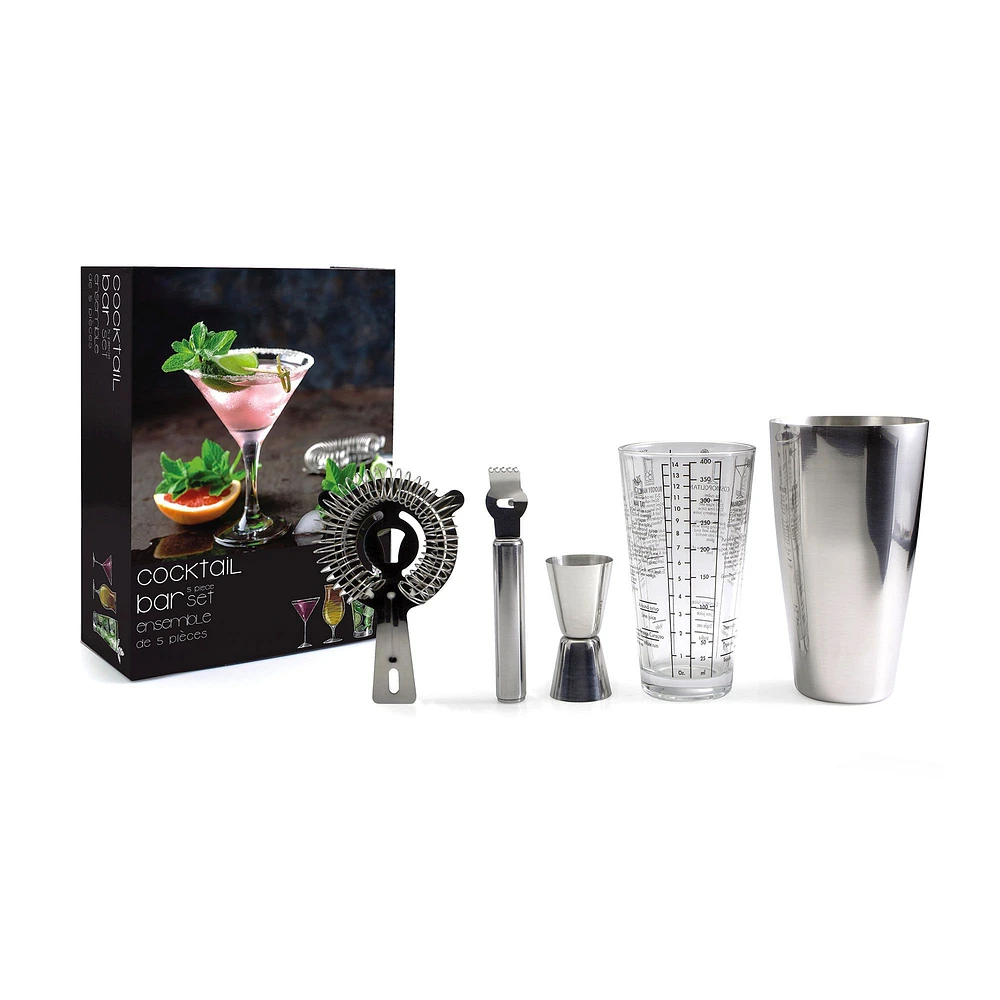 Danesco Drink and Bar 5-Pieces Cocktail Accessories Set