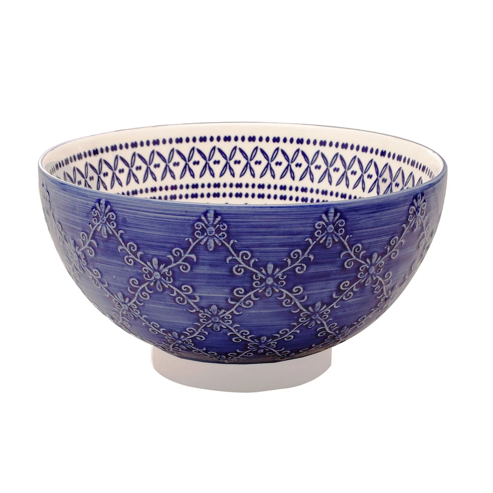 Trellis Blue Bowl by BIA