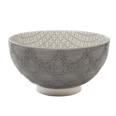 Trellis Grey Bowl by BIA