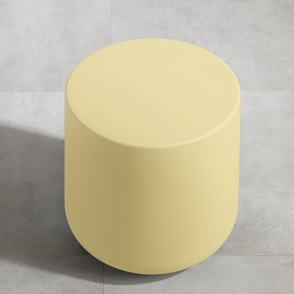 Dalya Round Outdoor Side Table Light Yellow by South Shore Furniture