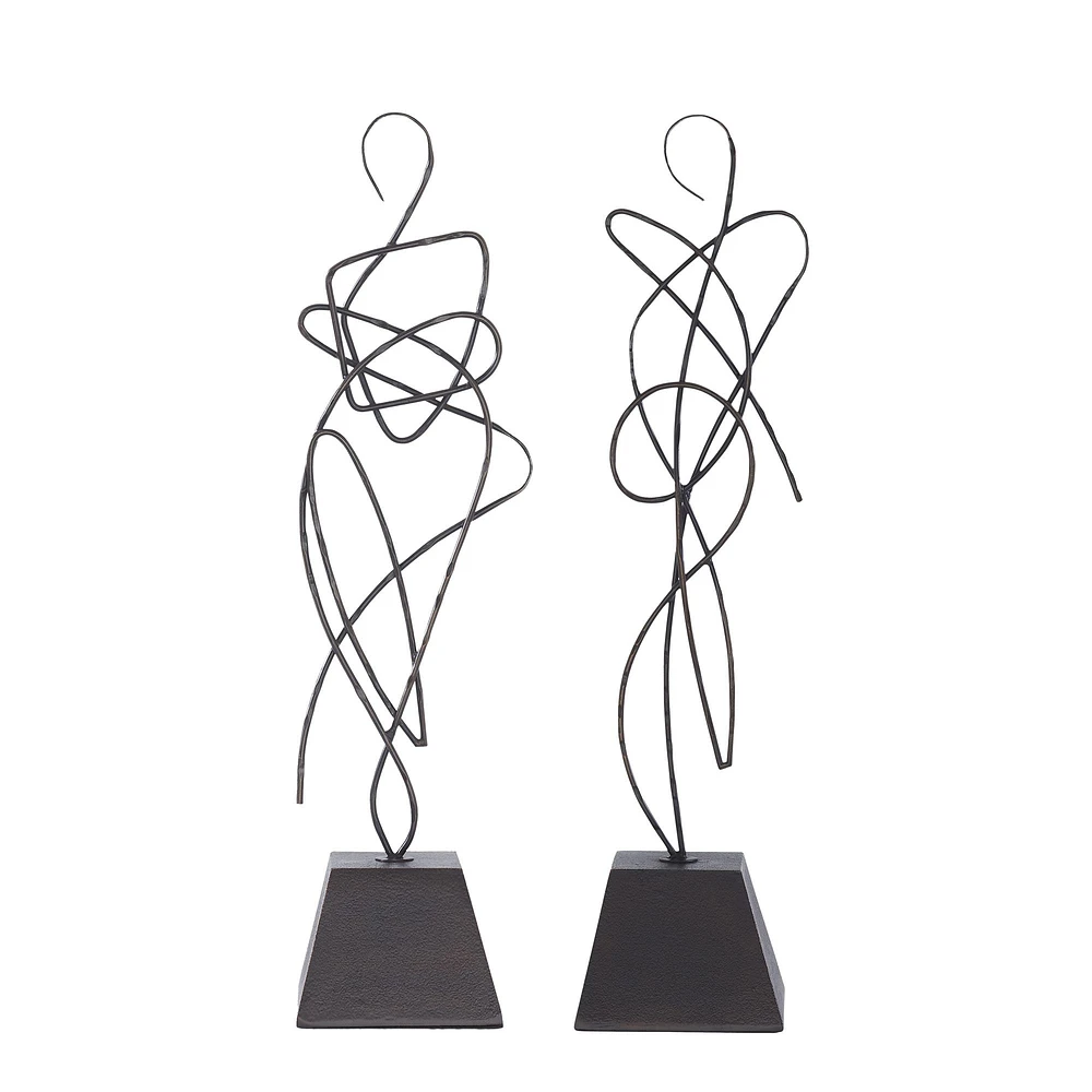 Set Of 2 Arabesque Sculptures