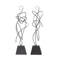 Set Of 2 Arabesque Sculptures