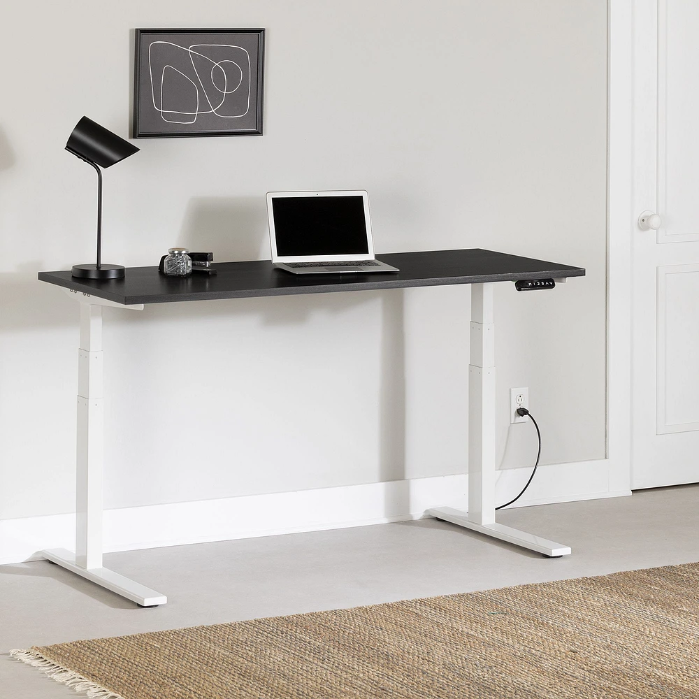 South Shore Furniture Ezra Electric Adjustable Height Standing Desk