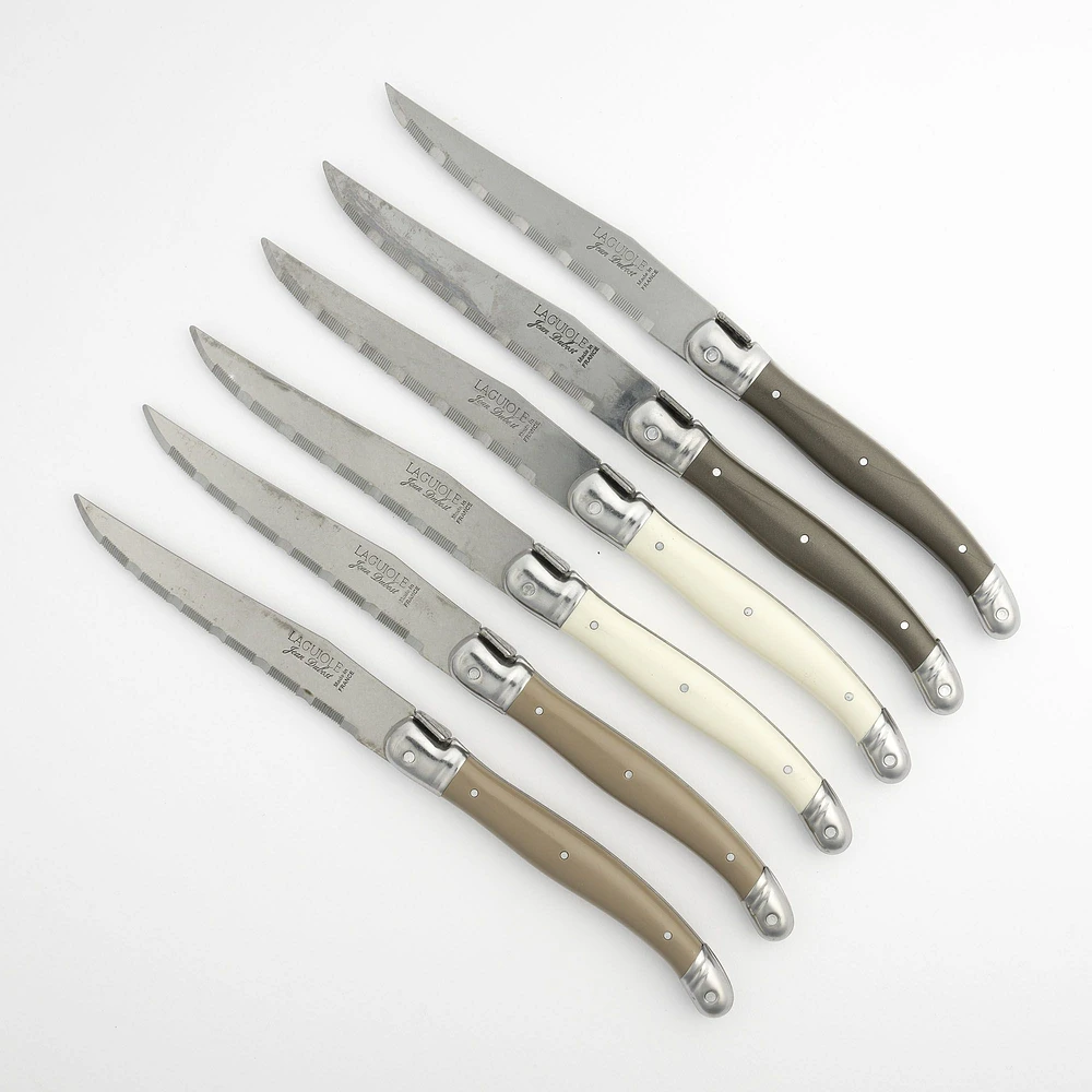 Bloc of 6 Laguiole Mixed Knives by Jean Dubost