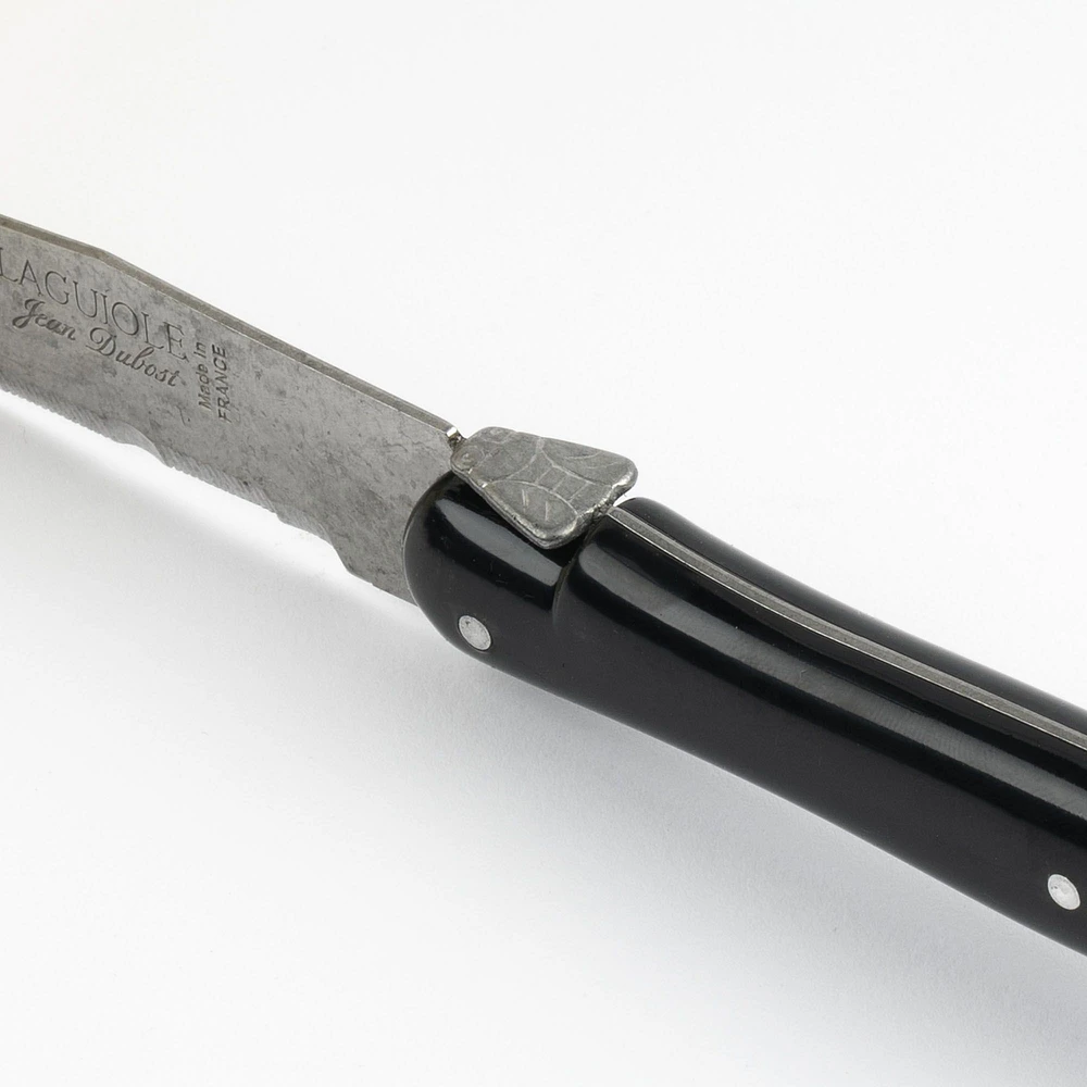 Set of 6 Laguiole Black Vintage Steak Knives by Jean Dubost Laguiole