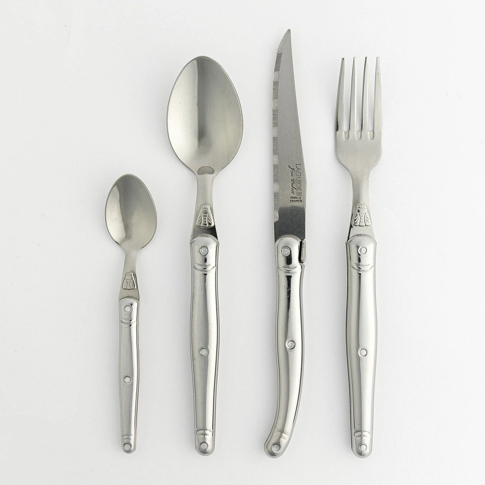 Jean Dubost Laguiole 24-Piece Stainless Steel Flatware Set