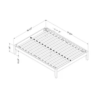 Vito Full Solid Wood Platform Bed in Pure by South Shore Furniture