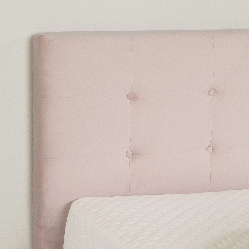 Hype Full Upholstered Bed Set by South Shore Furniture - Pale Pink