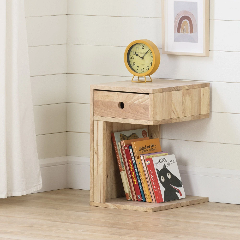 Sweedi Solid Wood Reversible Nightstand Natural Wood by South Shore Furniture