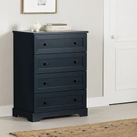 South Shore Furniture Hazen 4-Drawer Chest - Navy Blue